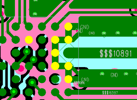 射频电路接地信号PCB图