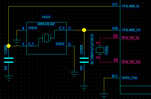 32.768KHzCrystalSchematic diagram