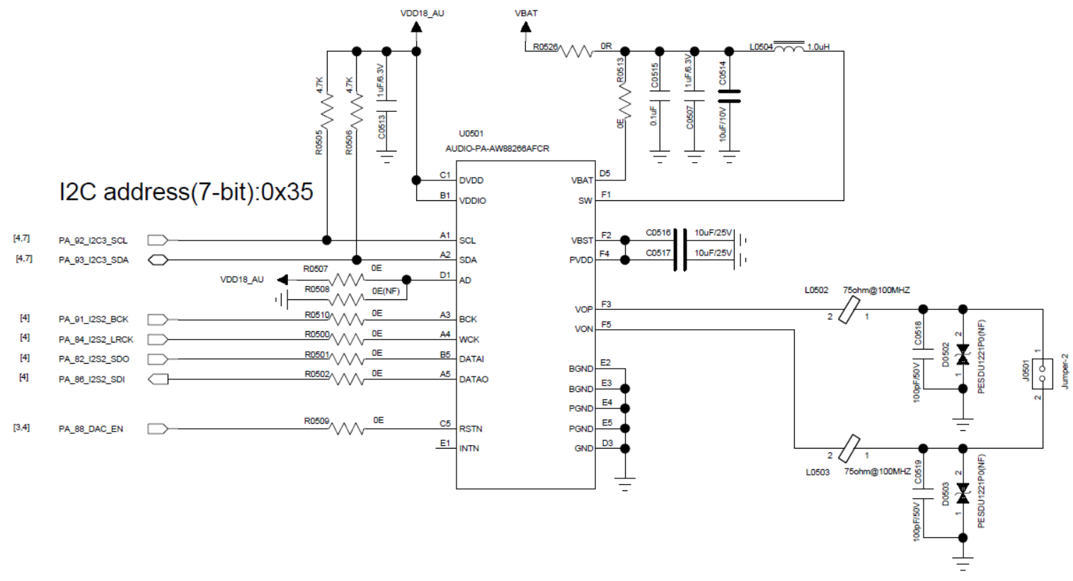 I2SAudioPACircuit Diagram