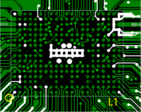 Ground signal of the TOP layer under the chip